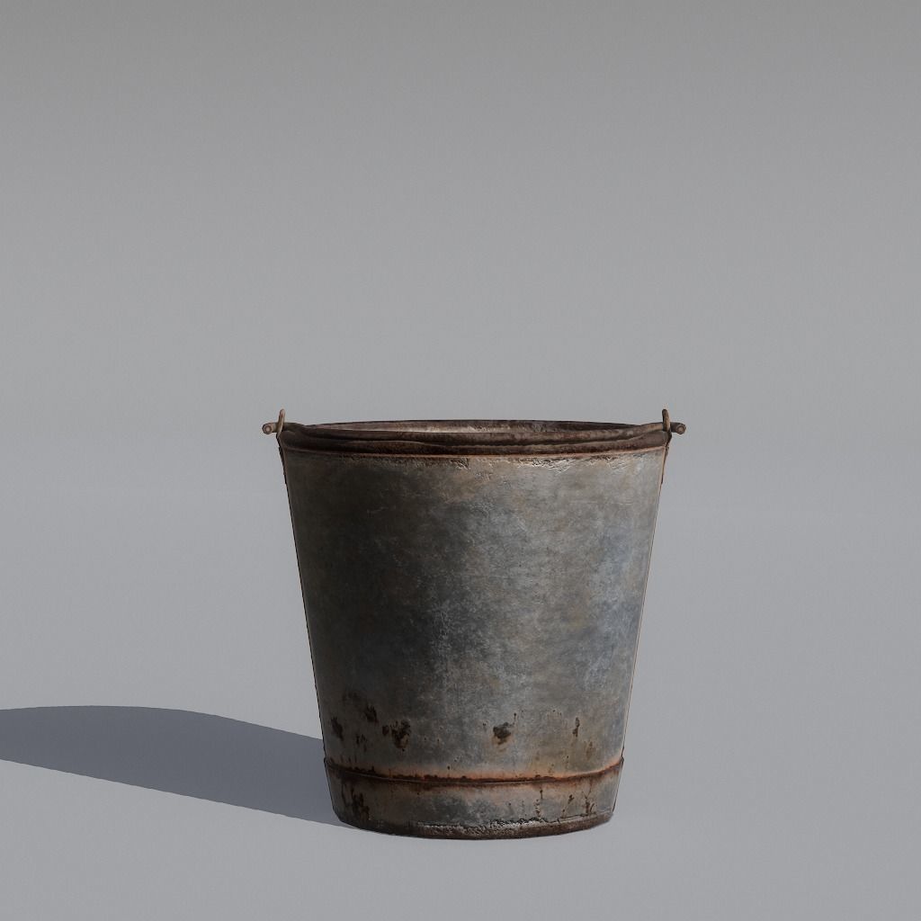Bucket rusty - rusty Free low-poly 3D model_49
