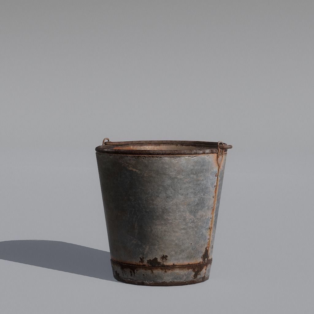 Bucket rusty - rusty Free low-poly 3D model_85