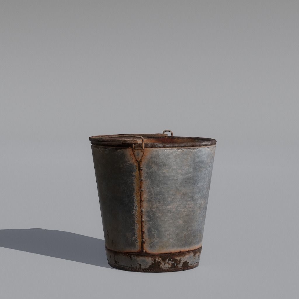 Bucket rusty - rusty Free low-poly 3D model_24