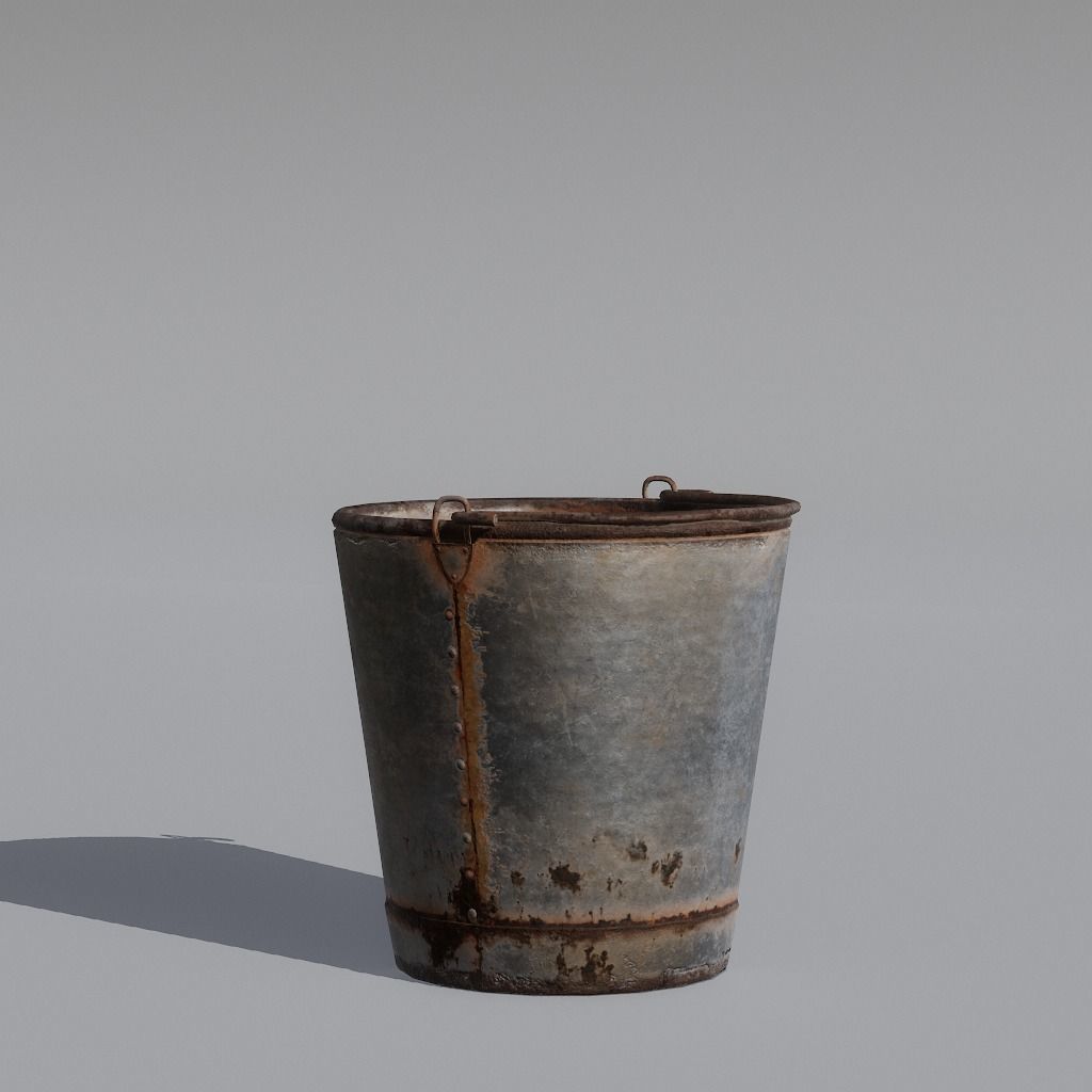 Bucket rusty - rusty Free low-poly 3D model_64