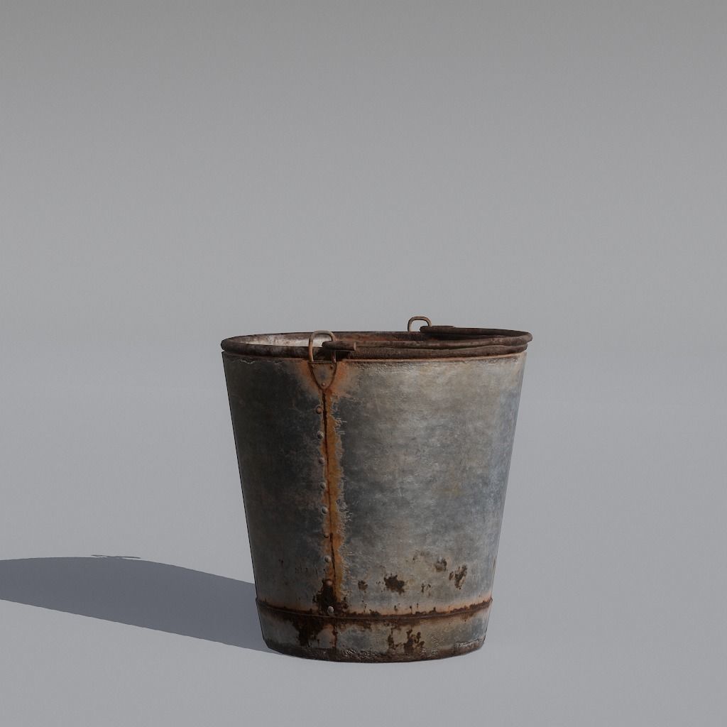 Bucket rusty - rusty Free low-poly 3D model_66