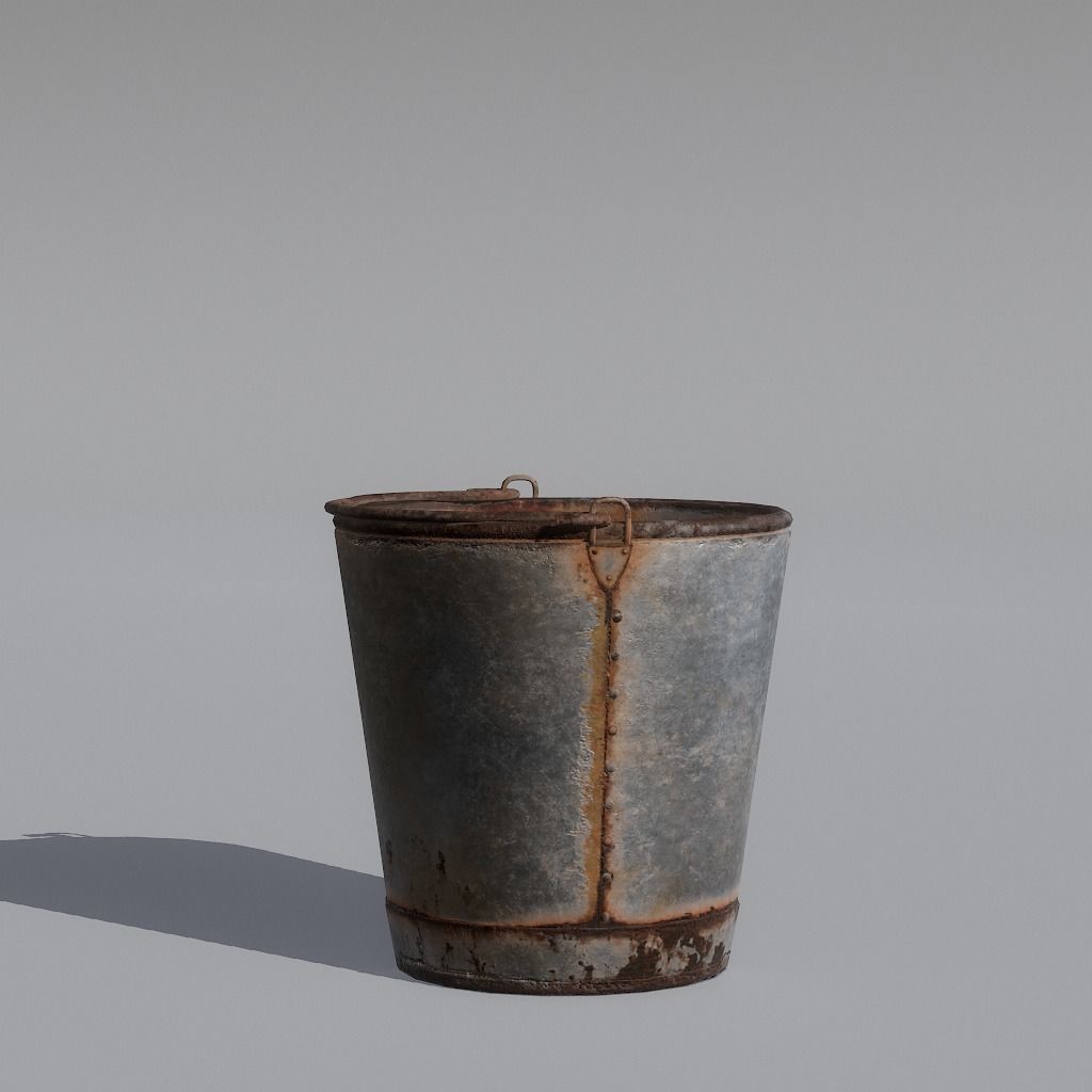 Bucket rusty - rusty Free low-poly 3D model_30