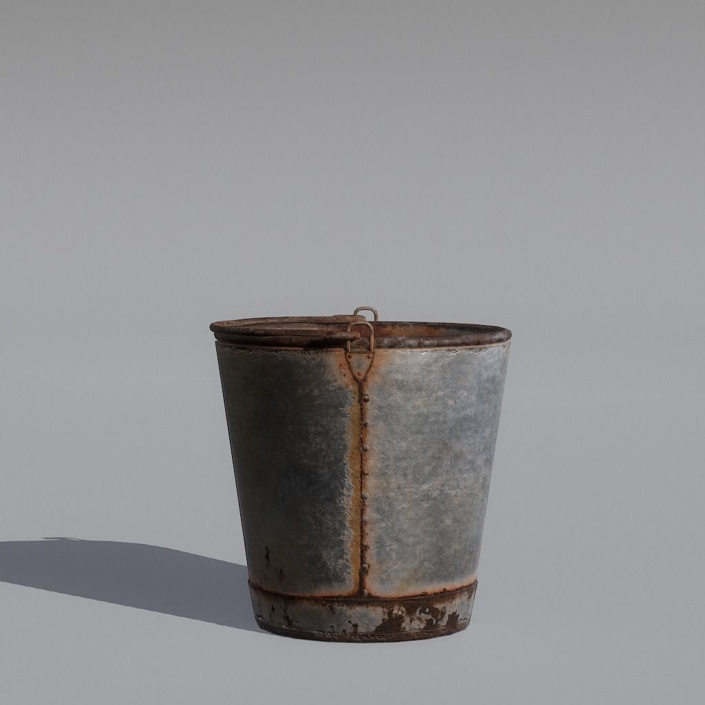 Bucket rusty - rusty Free low-poly 3D model_27