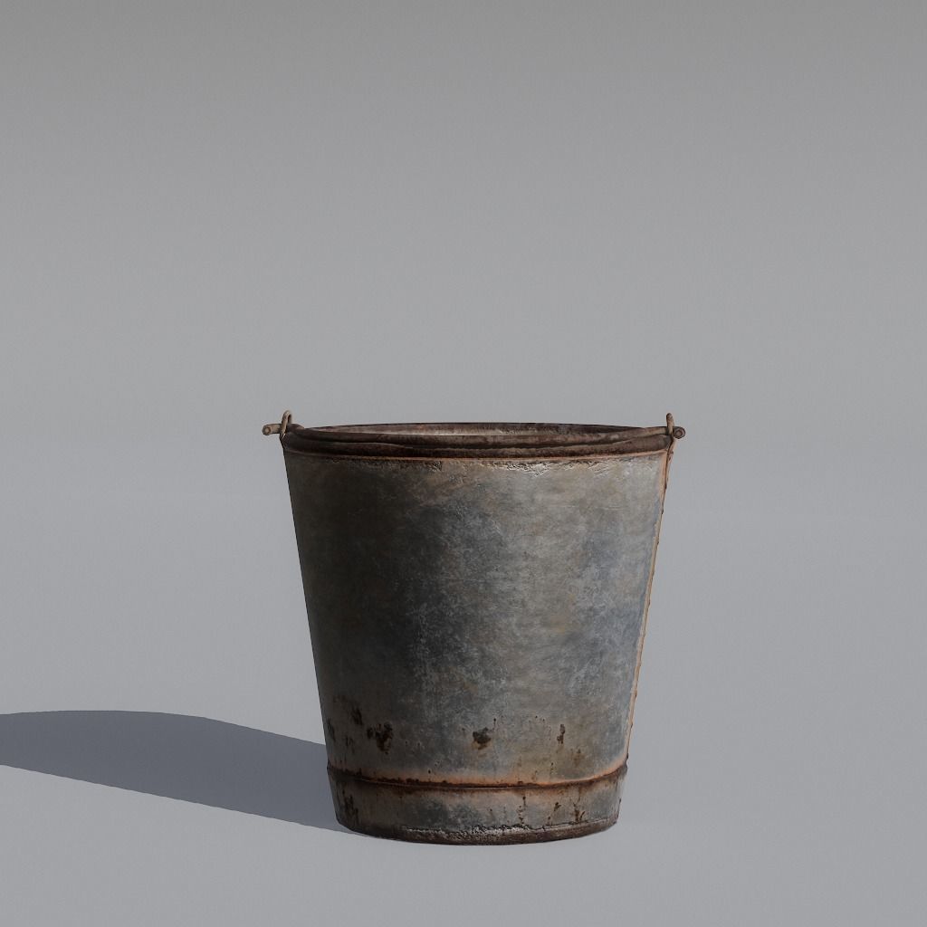 Bucket rusty - rusty Free low-poly 3D model_47