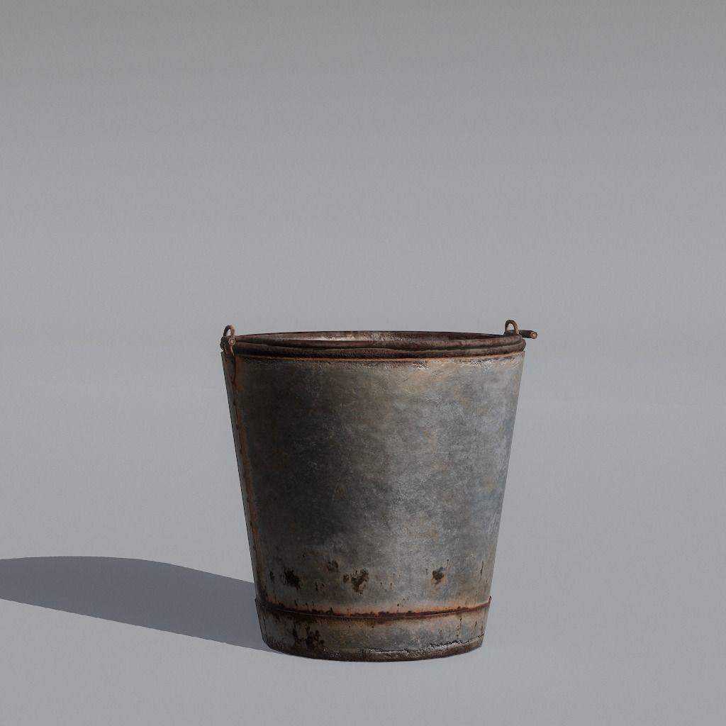 Bucket rusty - rusty Free low-poly 3D model_54