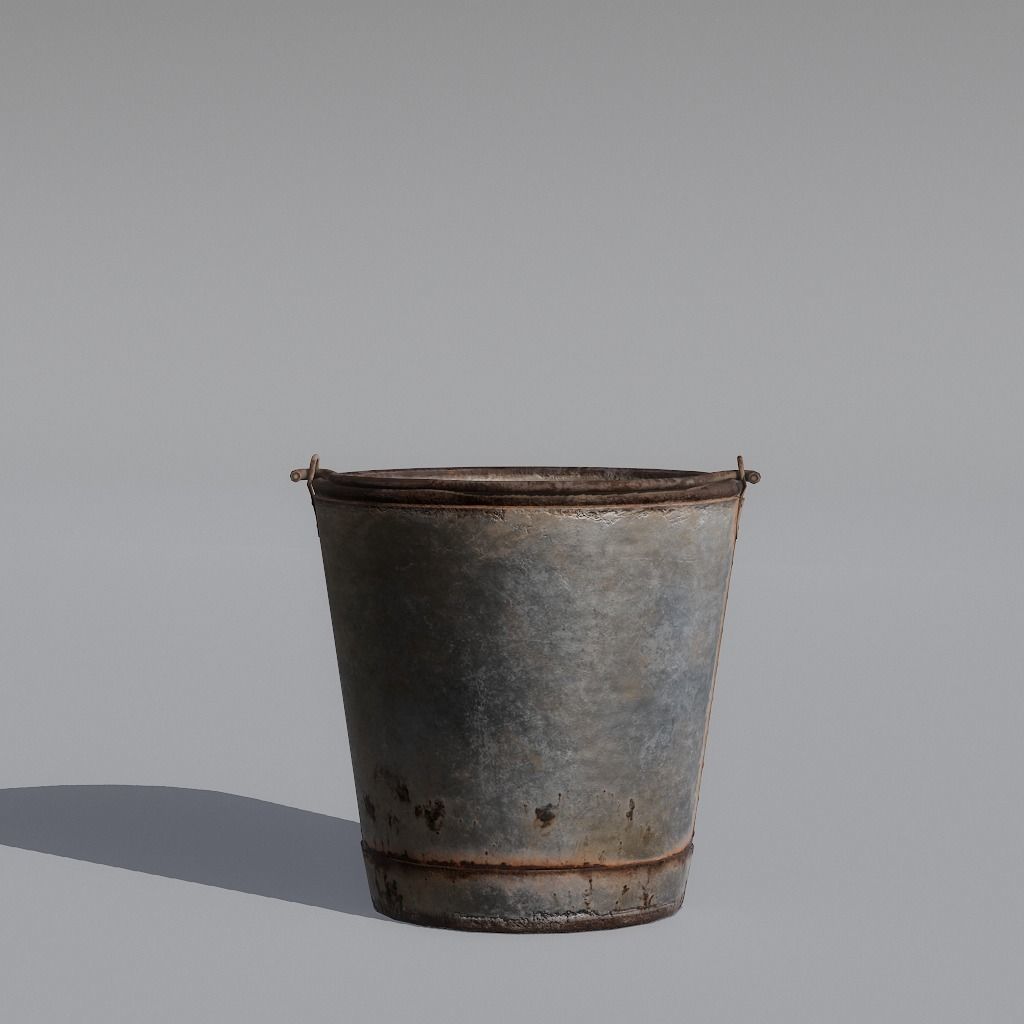 Bucket rusty - rusty Free low-poly 3D model_48