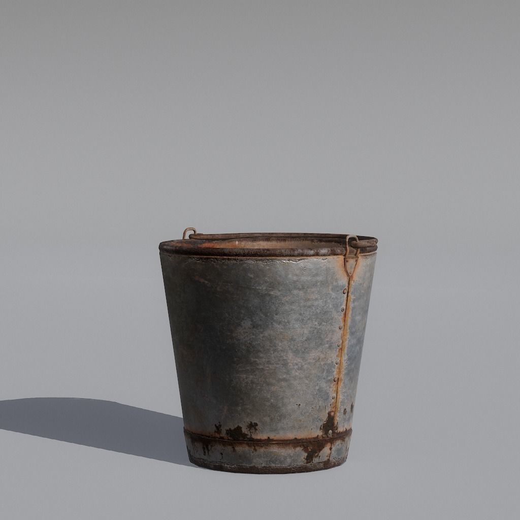 Bucket rusty - rusty Free low-poly 3D model_82
