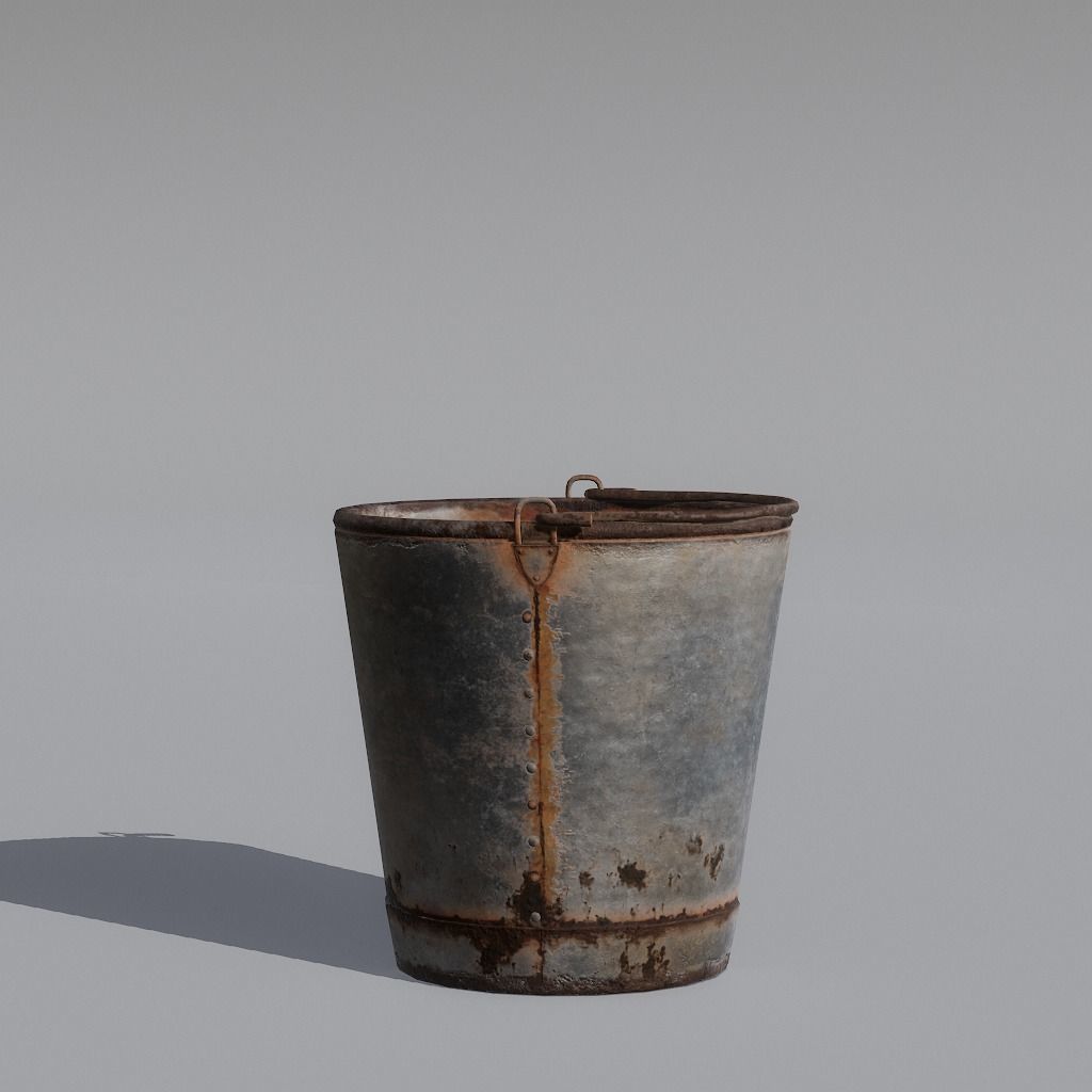 Bucket rusty - rusty Free low-poly 3D model_69