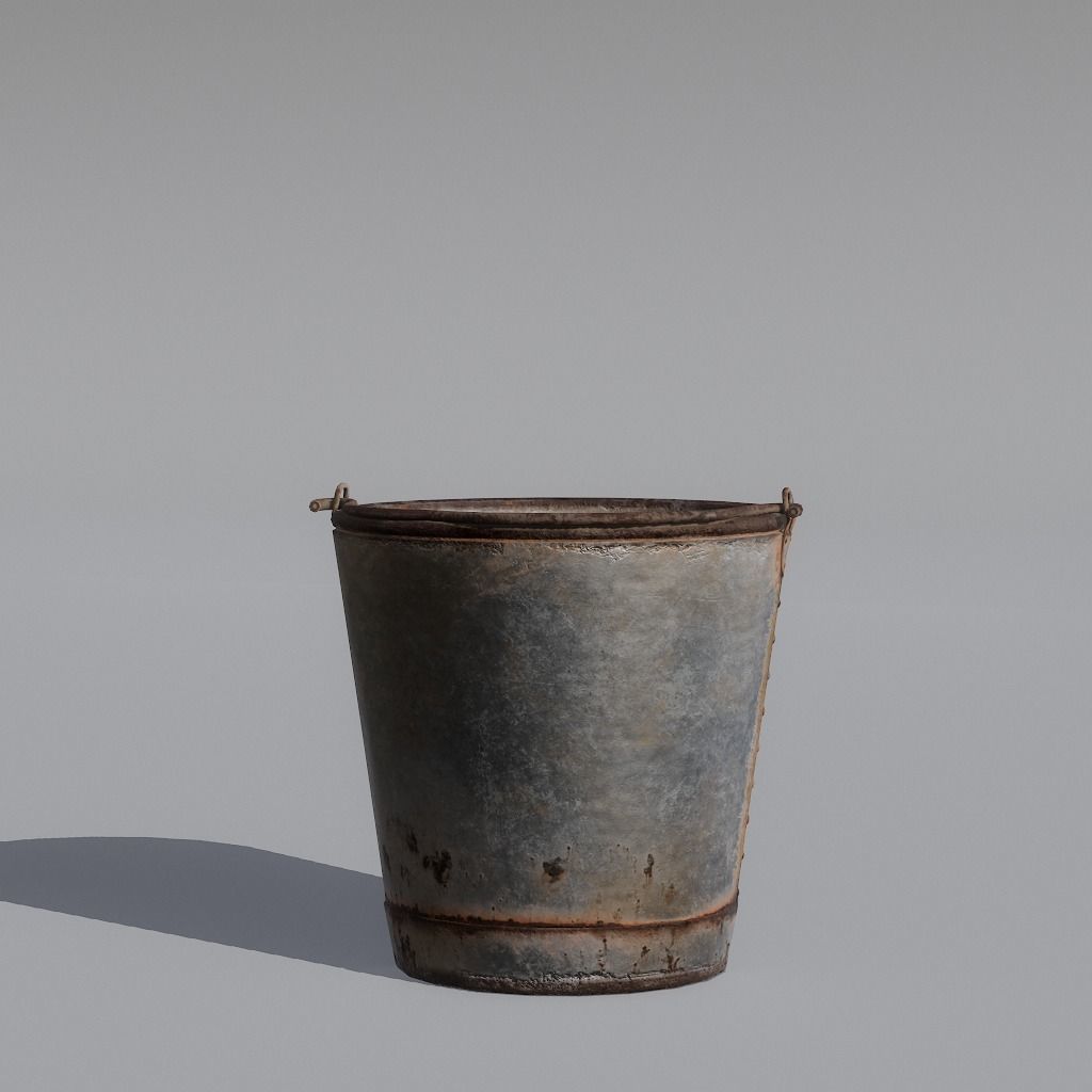 Bucket rusty - rusty Free low-poly 3D model_46