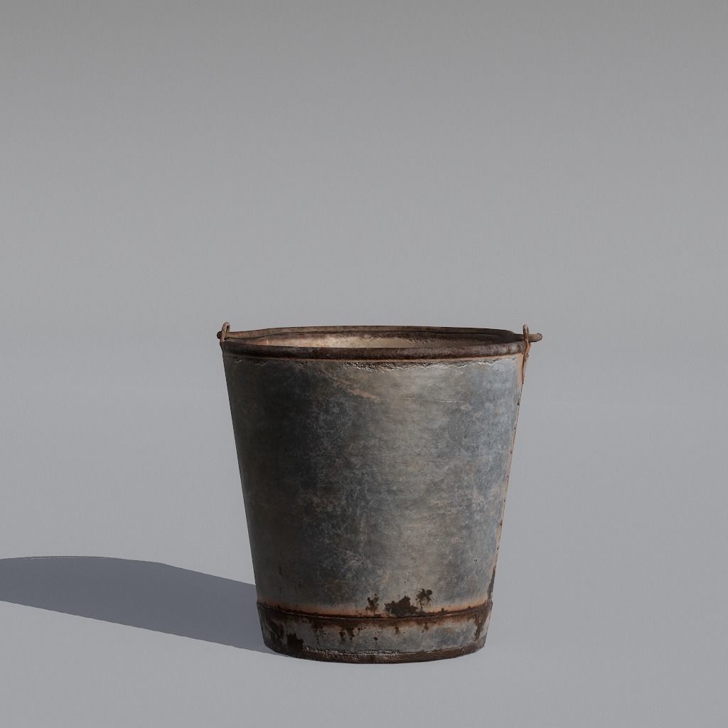 Bucket rusty - rusty Free low-poly 3D model_90
