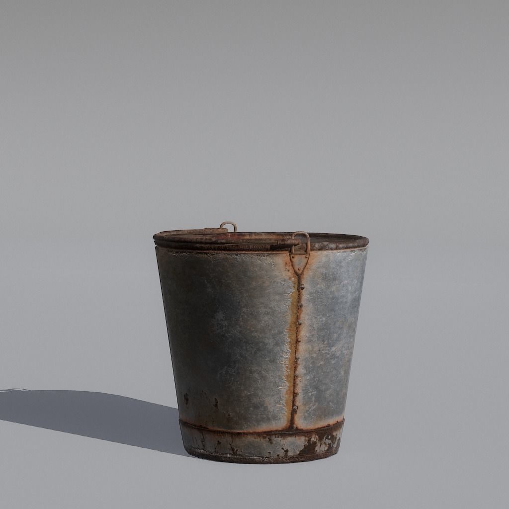 Bucket rusty - rusty Free low-poly 3D model_32