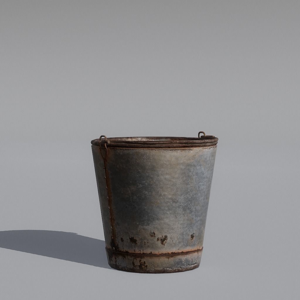 Bucket rusty - rusty Free low-poly 3D model_58