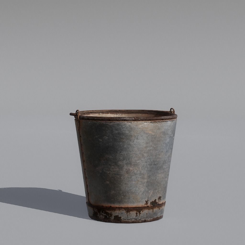 Bucket rusty - rusty Free low-poly 3D model_11