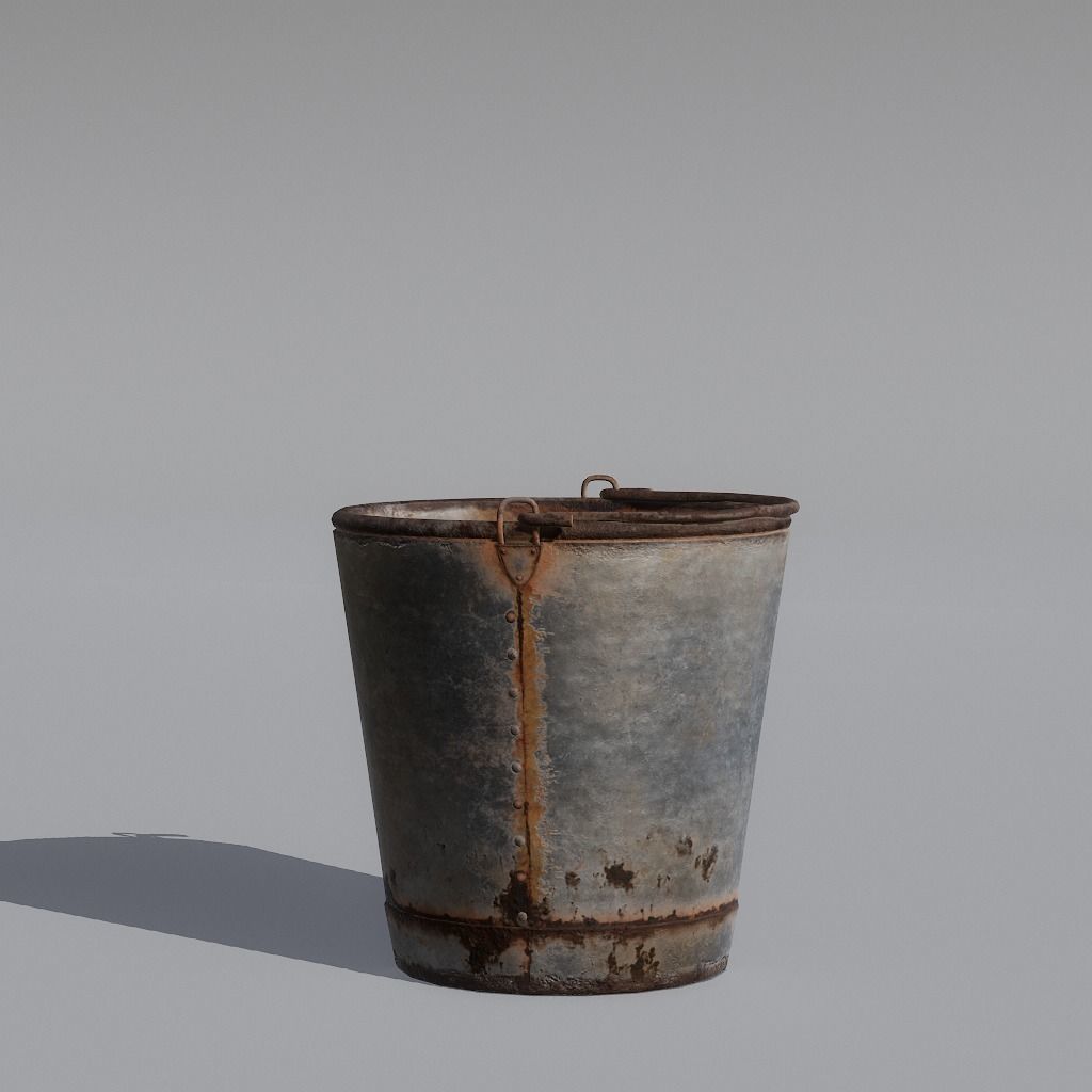 Bucket rusty - rusty Free low-poly 3D model_68
