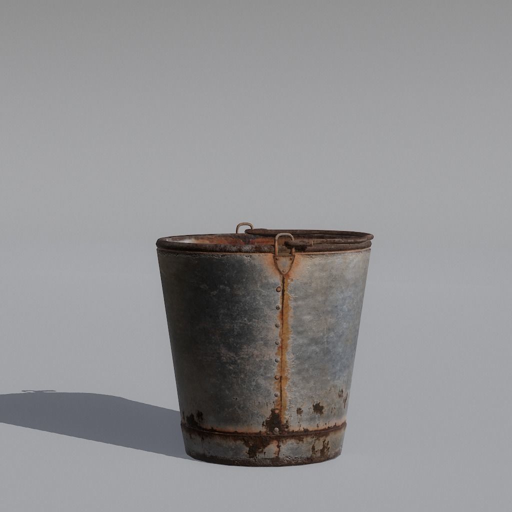 Bucket rusty - rusty Free low-poly 3D model_73