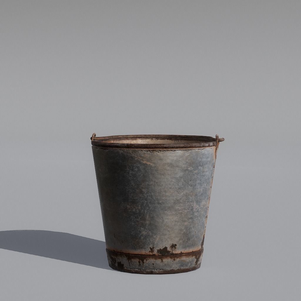 Bucket rusty - rusty Free low-poly 3D model_3