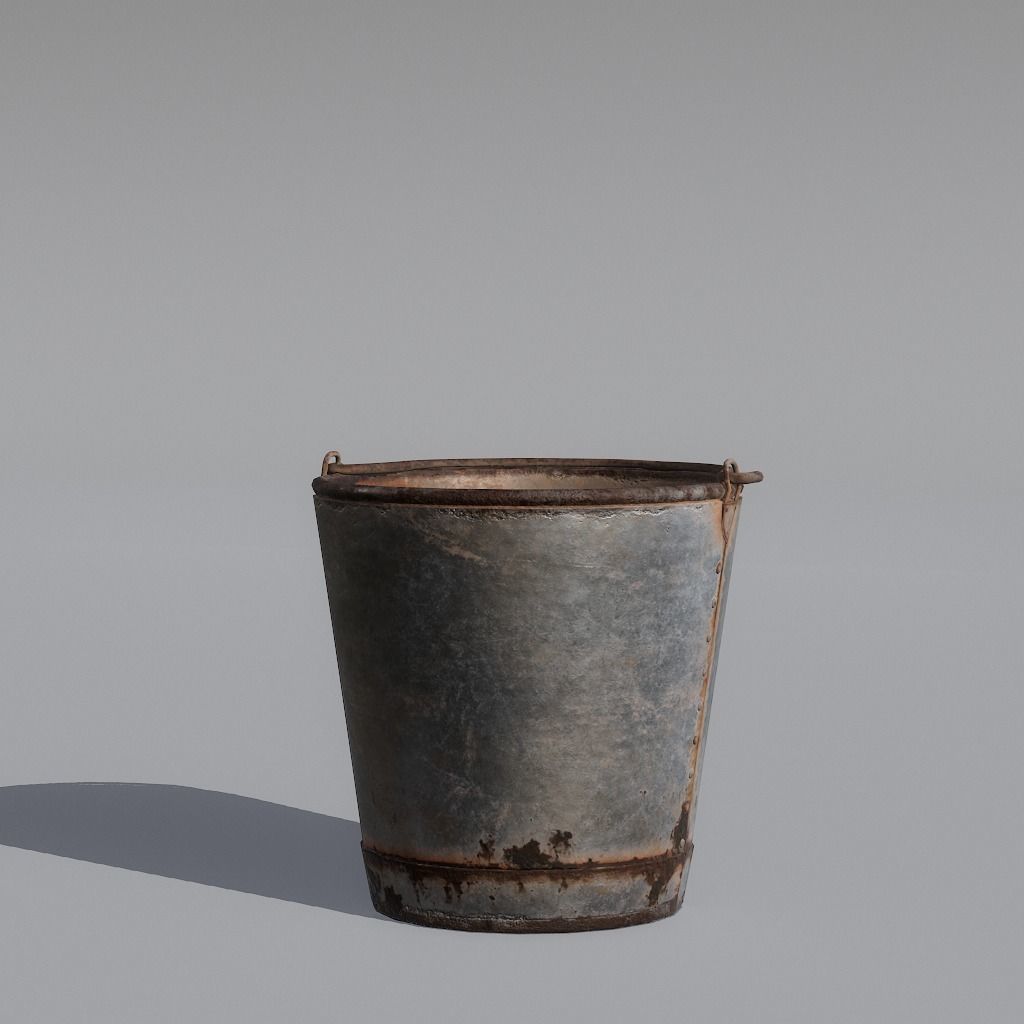 Bucket rusty - rusty Free low-poly 3D model_87