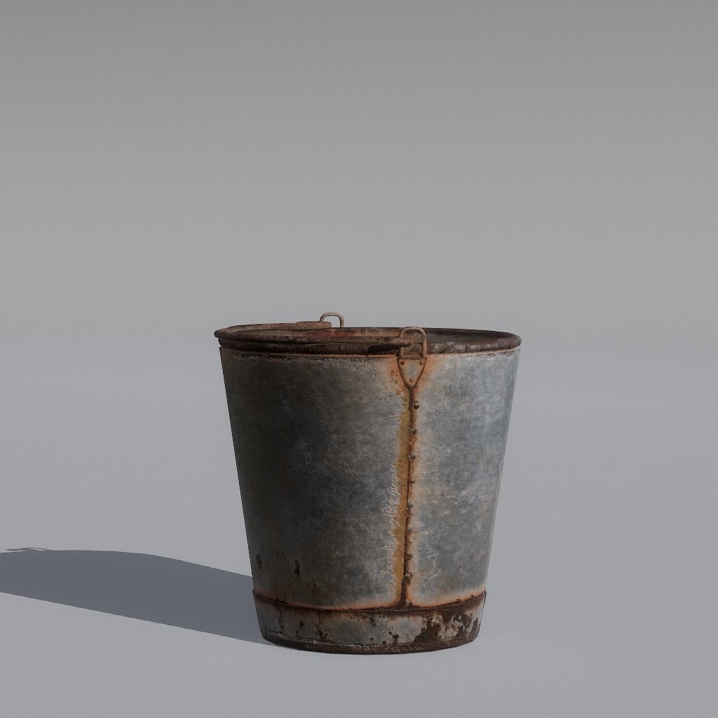 Bucket rusty - rusty Free low-poly 3D model_31