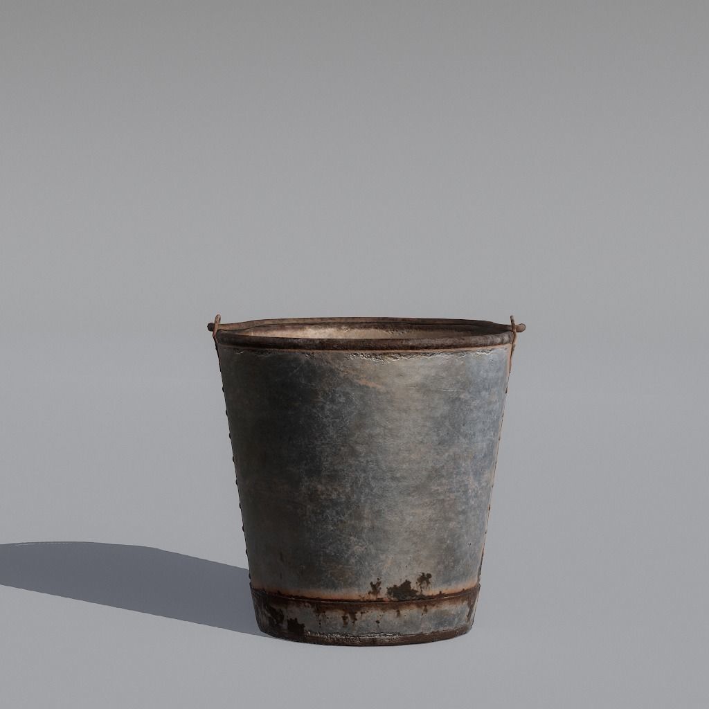 Bucket rusty - rusty Free low-poly 3D model_5