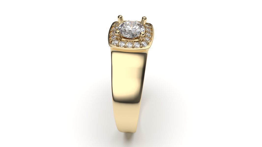 solitaire with ring sizes  8 part S103 3D print model_10