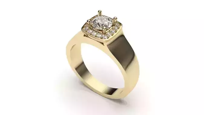 solitaire with ring sizes  8 part S103 3D print model