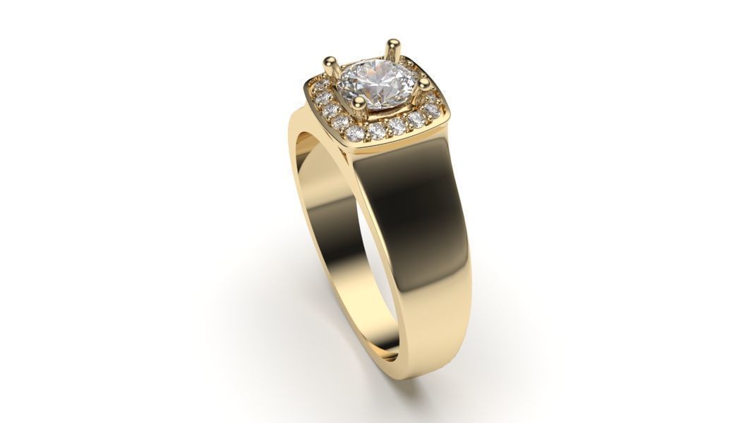 solitaire with ring sizes  8 part S103 3D print model_9