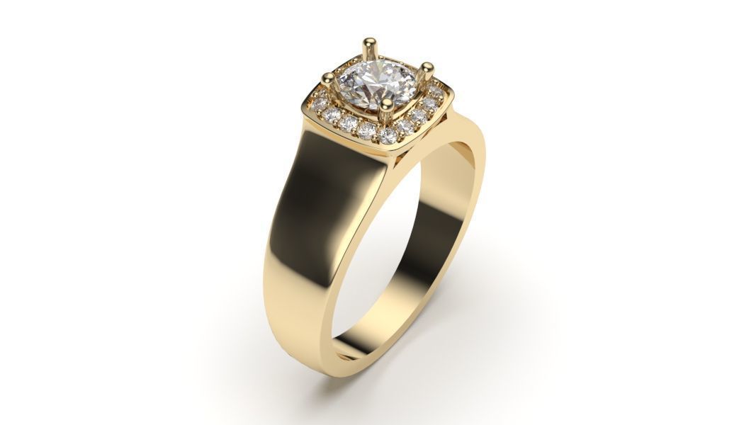 solitaire with ring sizes  8 part S103 3D print model_11