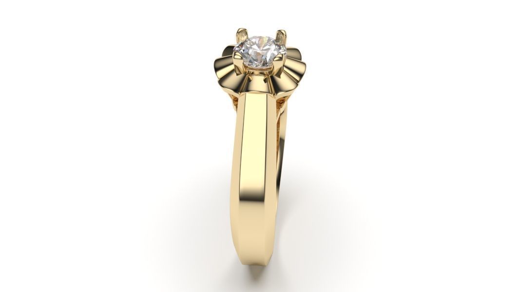 solitaire with ring sizes  8 part S104 3D print model_4
