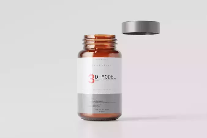 Amber Glass Cosmetic or Medicine Packaging Bottle