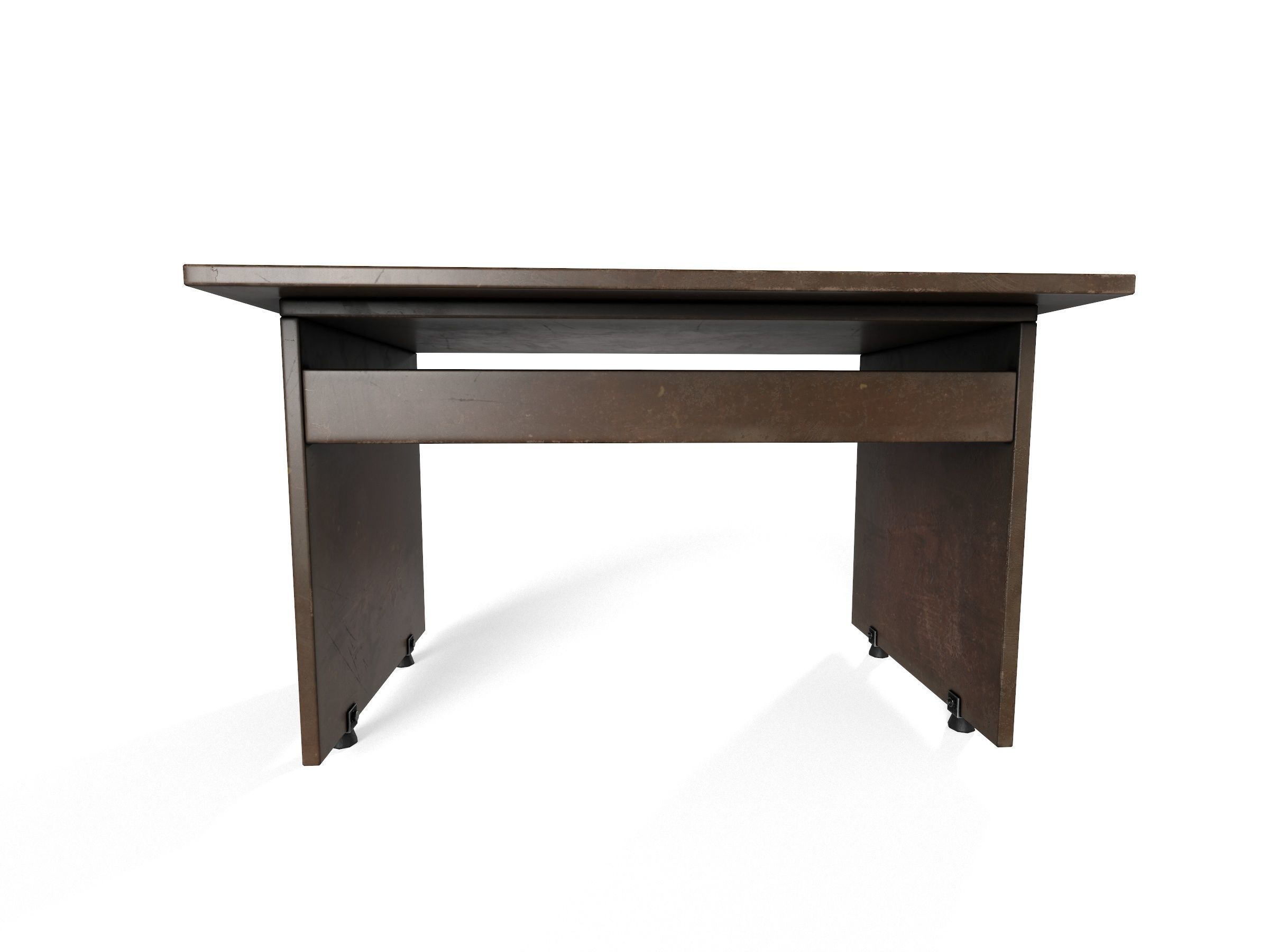 Old wooden desk  Free low-poly 3D model_7