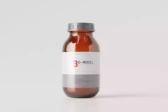 Amber Glass Cosmetic or Medicine Packaging Bottle