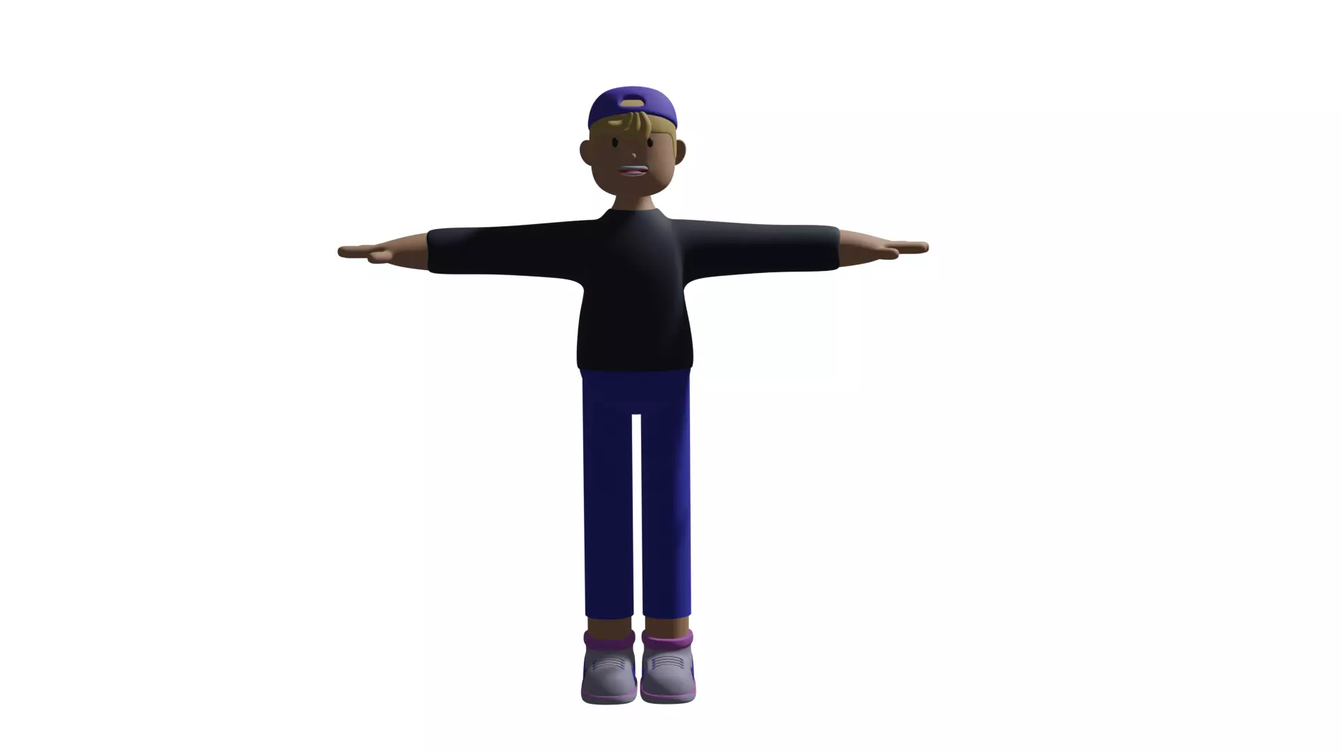 Cartoon guy Free low-poly 3D model