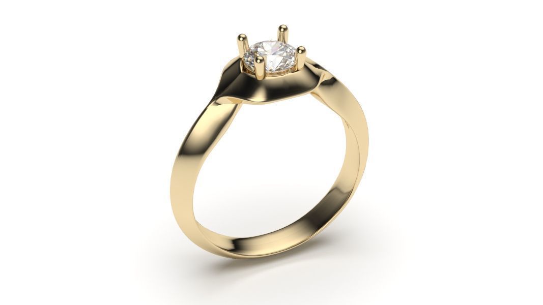 solitaire with ring sizes  8 part S106 3D print model_6