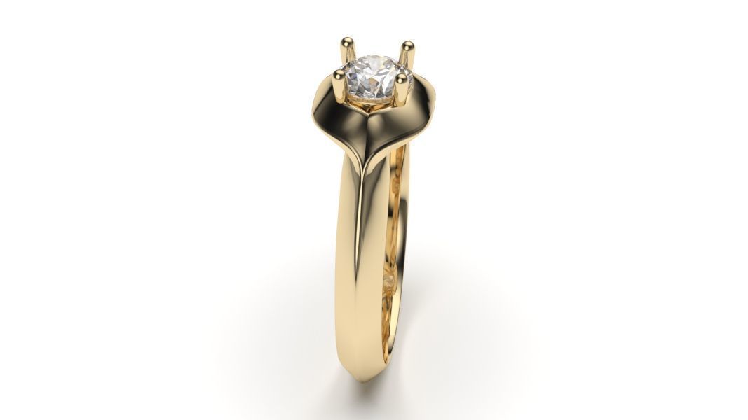 solitaire with ring sizes  8 part S106 3D print model_10