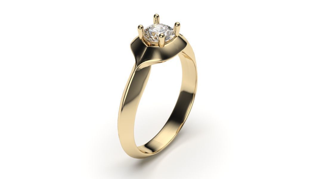 solitaire with ring sizes  8 part S106 3D print model_11