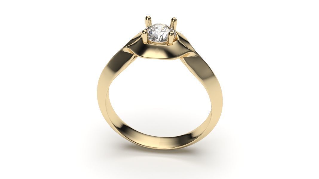 solitaire with ring sizes  8 part S106 3D print model_3
