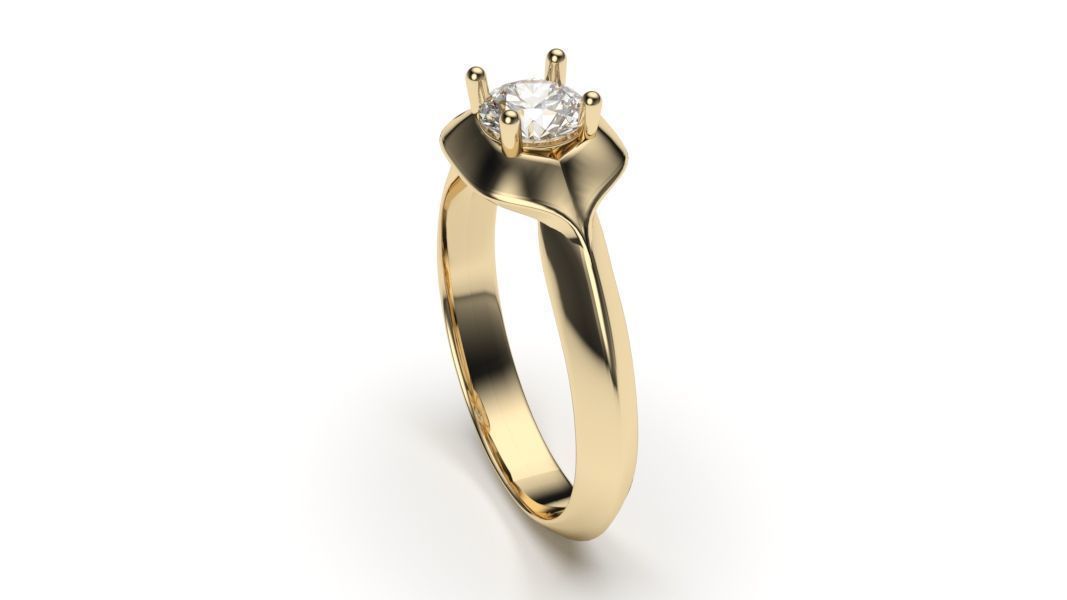 solitaire with ring sizes  8 part S106 3D print model_1