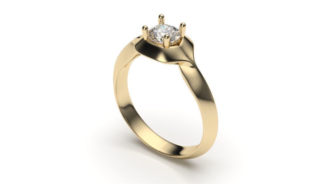 solitaire with ring sizes  8 part S106 3D print model_8