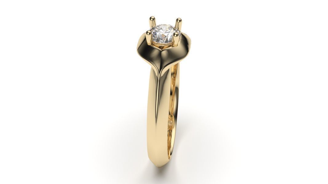 solitaire with ring sizes  8 part S106 3D print model_4
