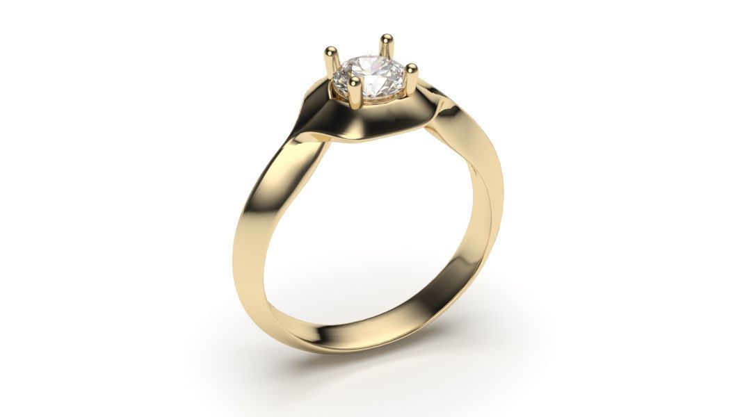 solitaire with ring sizes  8 part S106 3D print model_2