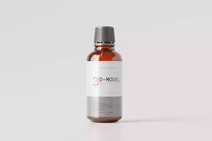 Amber Glass Cosmetic or Medicine Packaging Bottle