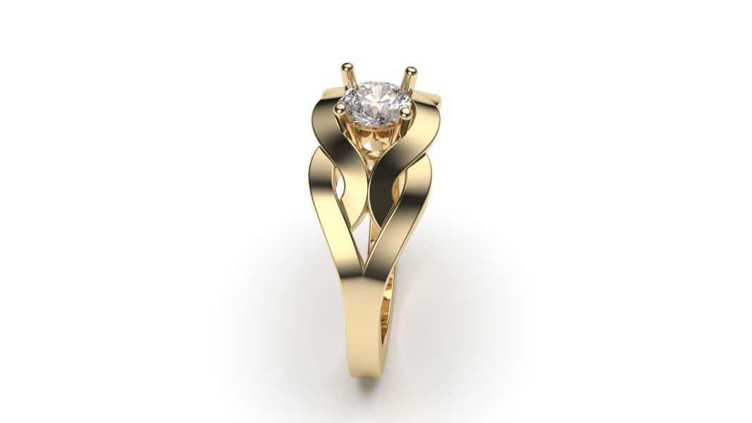 solitaire with ring sizes  8 part S107 3D print model_13