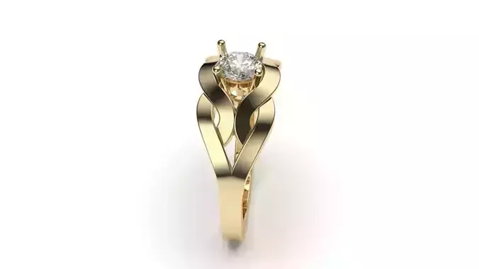 solitaire with ring sizes  8 part S107 3D print model