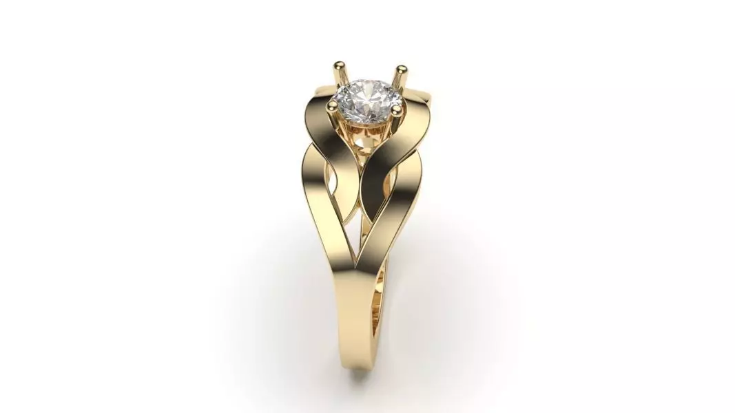 solitaire with ring sizes  8 part S107 3D print model_0