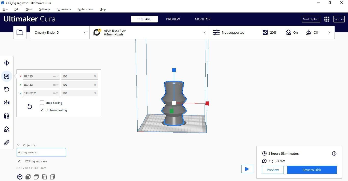 Ziz zag Vase 3D model_1