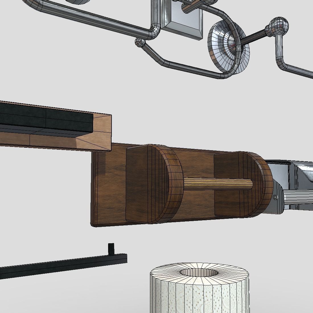 Toilet Roll Holder Pack Low-poly 3D model_13