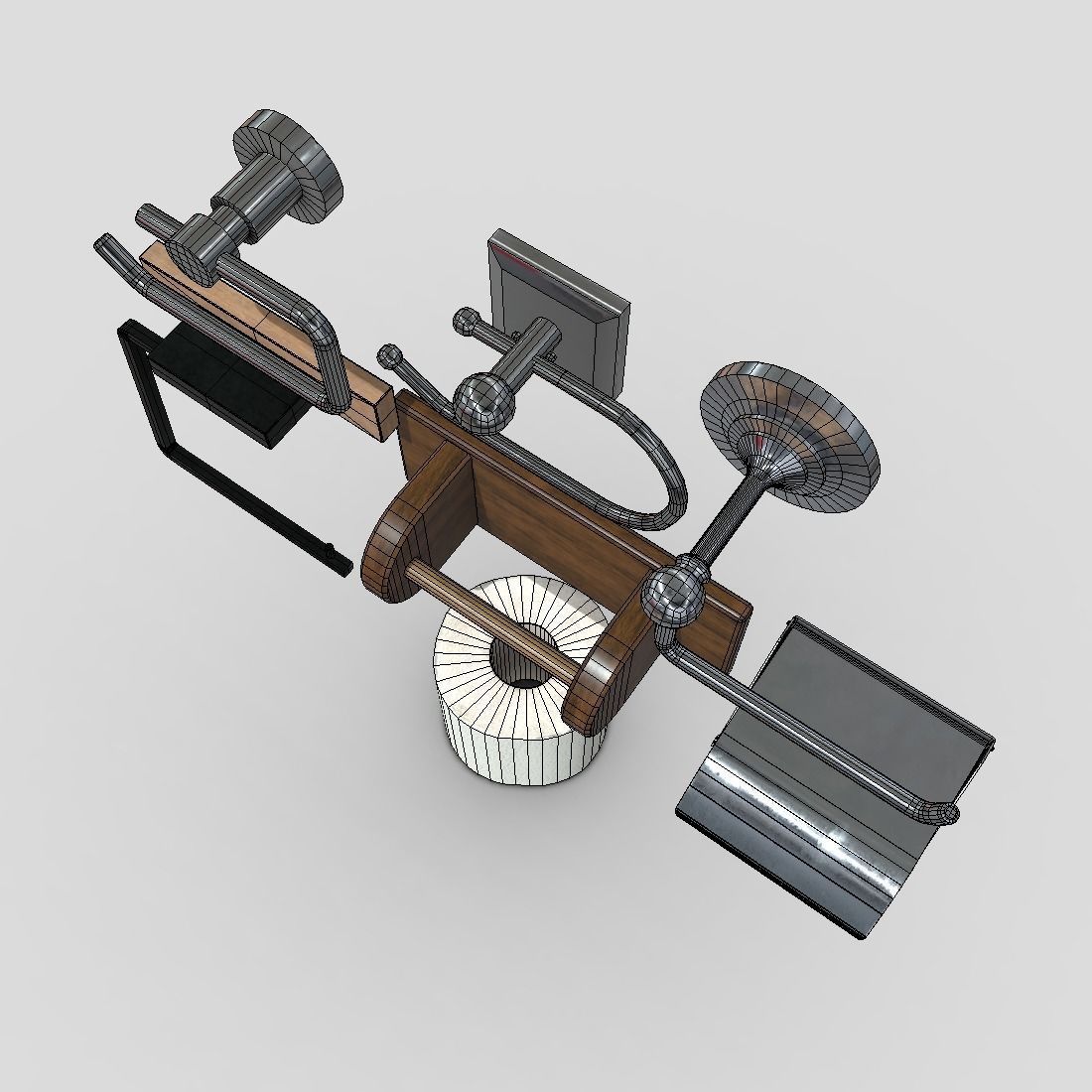 Toilet Roll Holder Pack Low-poly 3D model_7