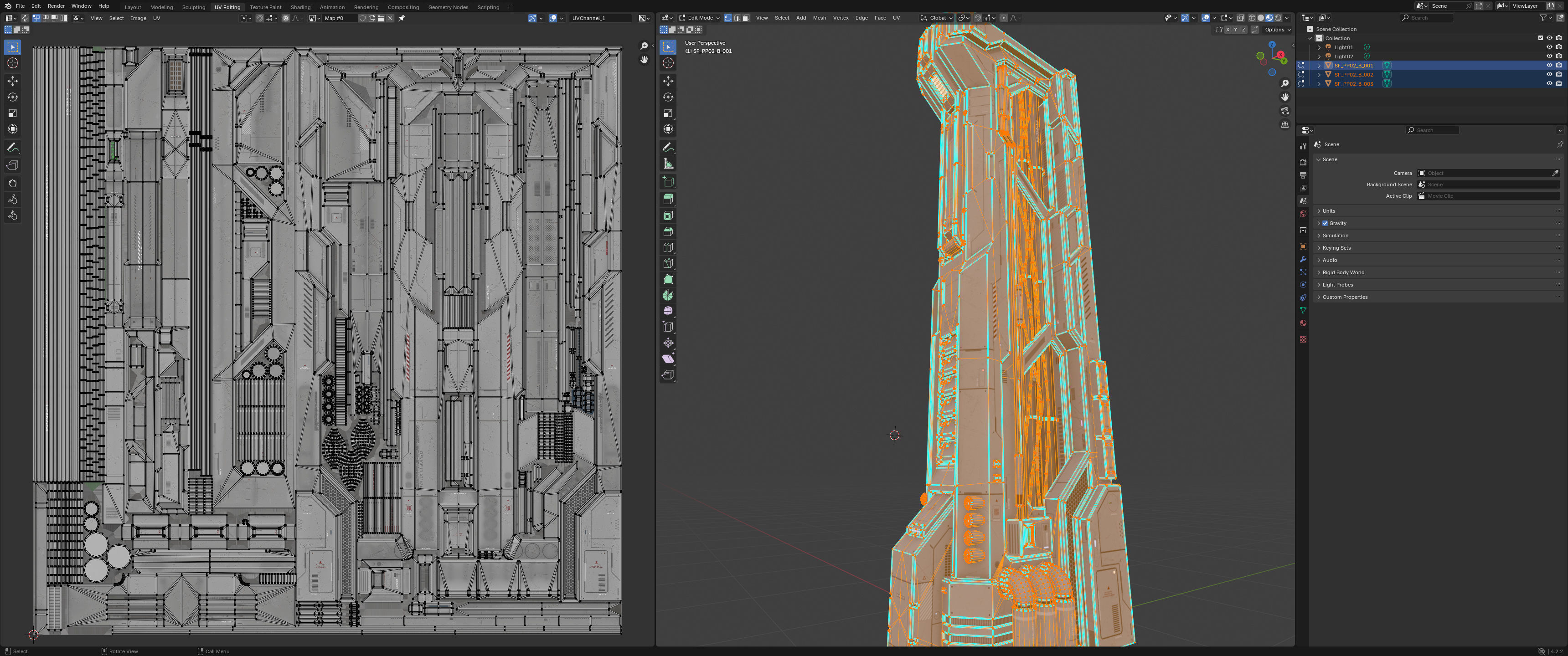 Sci-Fi Parts Kit Pack Vol 02 Column-PBR Low-poly 3D model_14