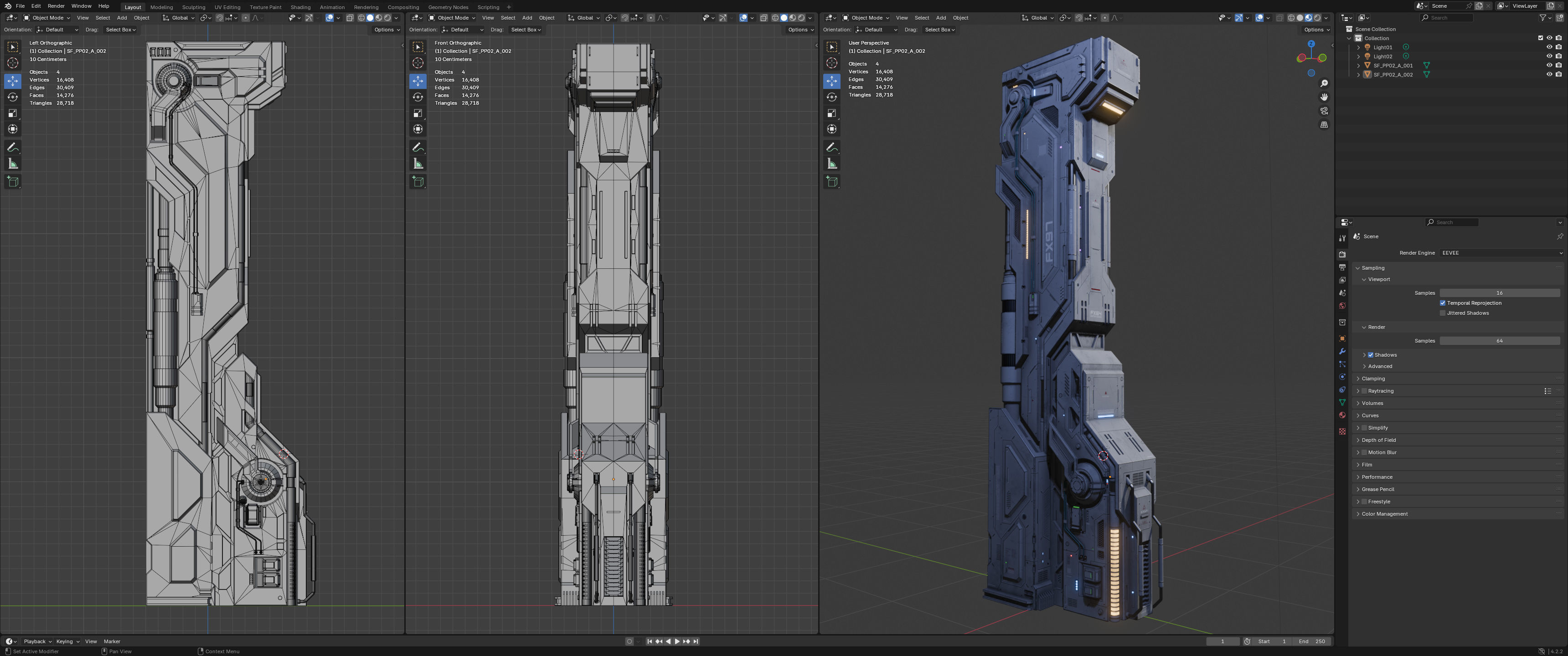 Sci-Fi Parts Kit Pack Vol 02 Column-PBR Low-poly 3D model_7