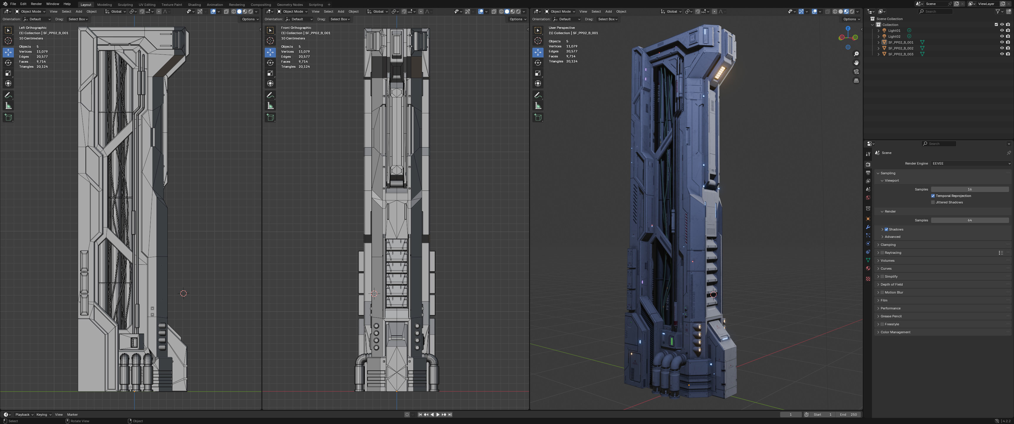 Sci-Fi Parts Kit Pack Vol 02 Column-PBR Low-poly 3D model_13